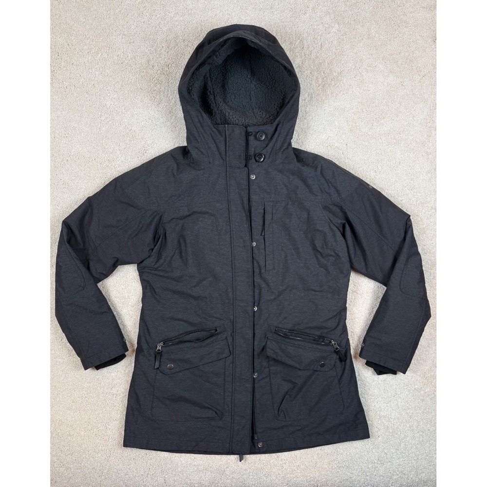 COLUMBIA Interchange Womens 3-in-1 Large Black Omni Heat Hooded Jacket #1448